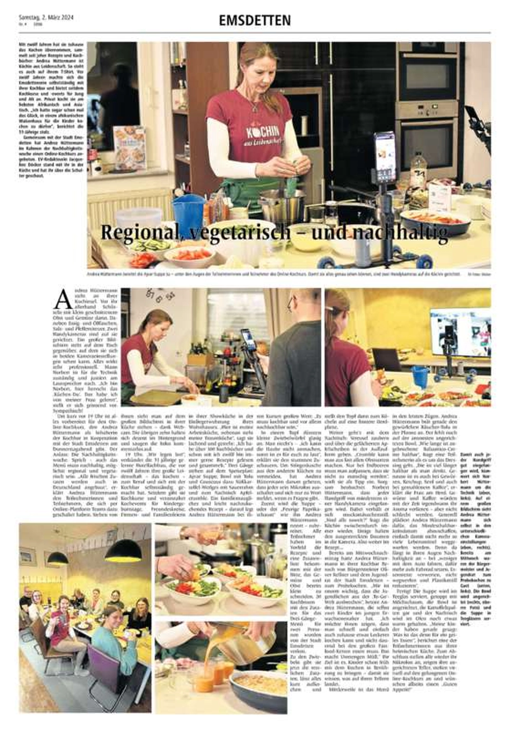 KochBAR Emsdetten - Kochstudio - Zeitung