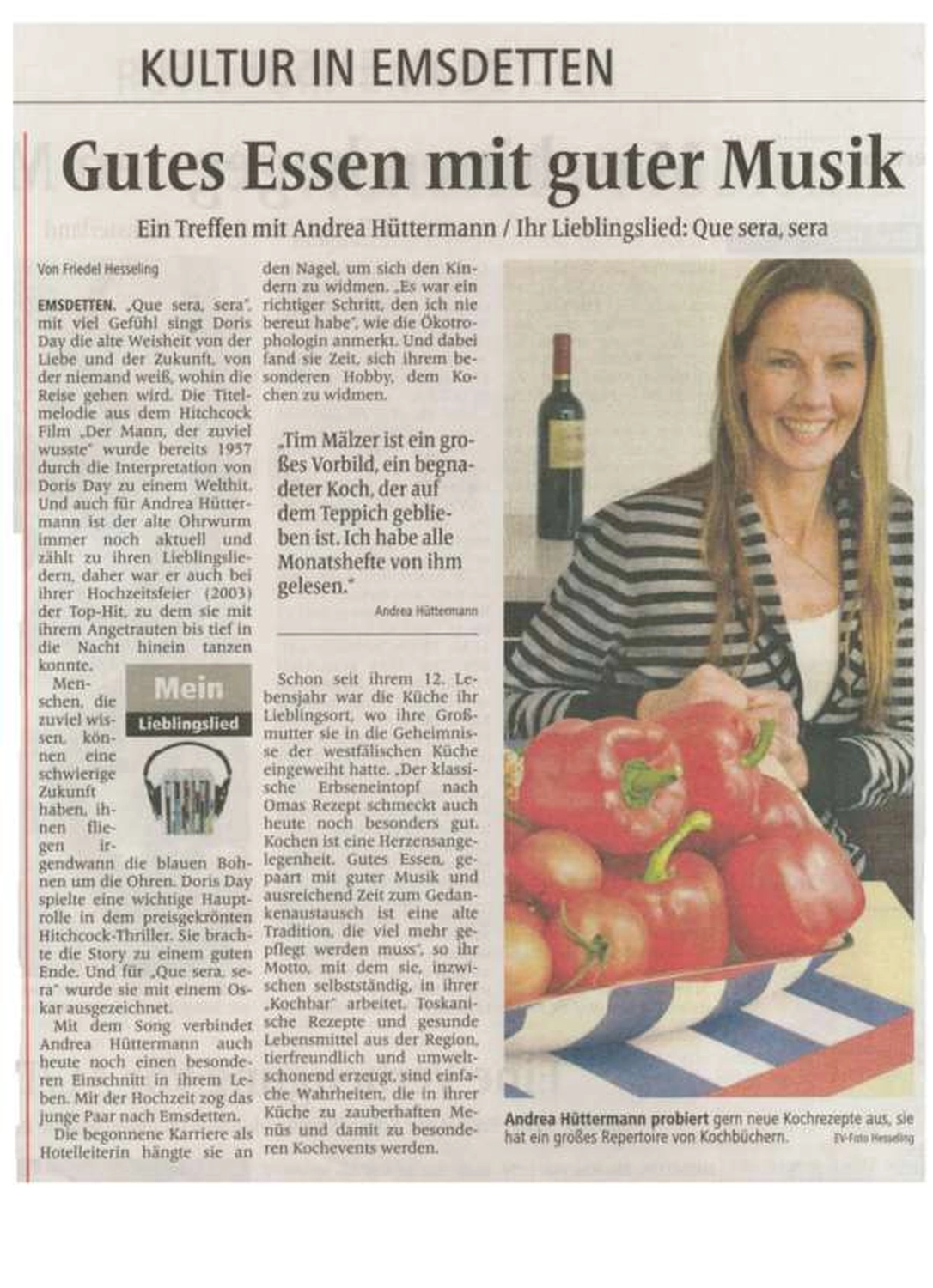 KochBAR Emsdetten – Kochstudio – Zeitung